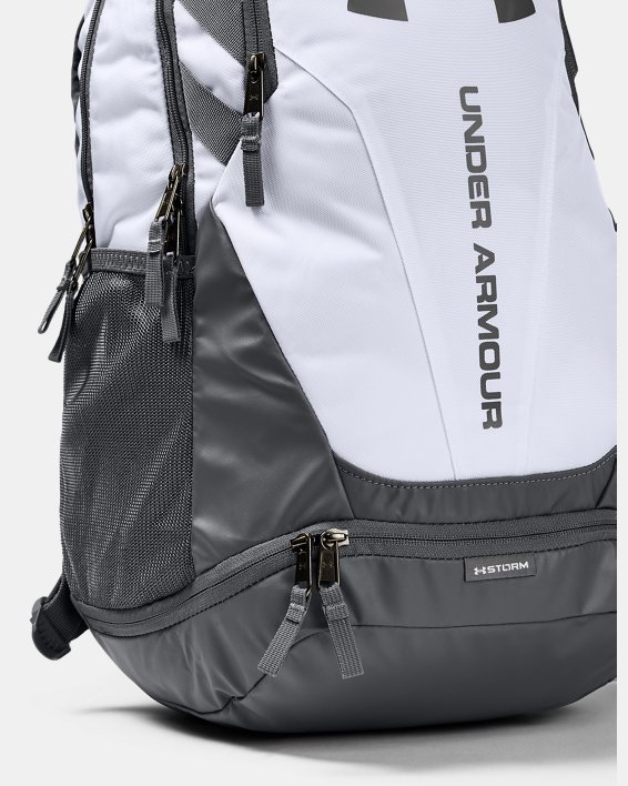 Men's UA Hustle 3.0 Backpack, White, pdpMainDesktop image number 4
